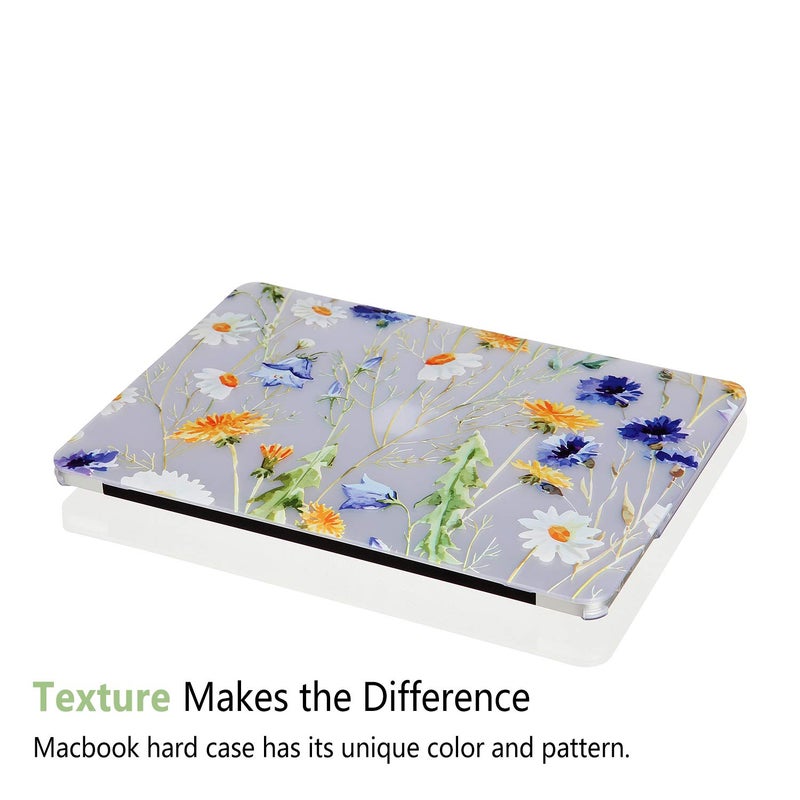 iDonzon Case for MacBook Pro 15 inch (A1398, 2012-2015 Release), 3D Effect Matte Clear See Through Hard Cover & Keyboard Cover Compatible Mac Pro 15.4 with Retina Display (NO CD-ROM Drive) - Floral - Image 4